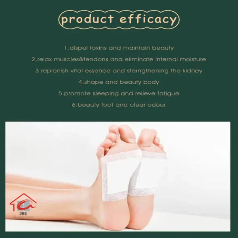 100% Merbal & Gentle Ingredient Detox Foot Pads mt(1 BOX = 20 PATCHES-BUY 1 GET 3 FREE)
