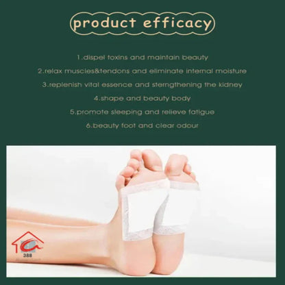 100% Merbal & Gentle Ingredient Detox Foot Pads mt(1 BOX = 20 PATCHES-BUY 1 GET 3 FREE)